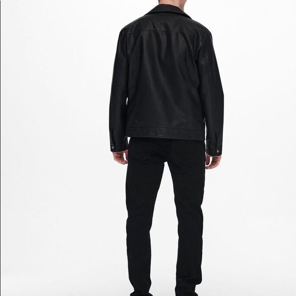 Biker Faux Leather Jacket - Picture 4 of 9